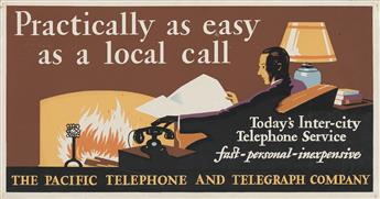 DESIGNERS UNKNOWN. [TELEPHONE & TELEGRAPH SERVICES.] Group of 10 small window cards. Circa 1930s. Sizes vary.
